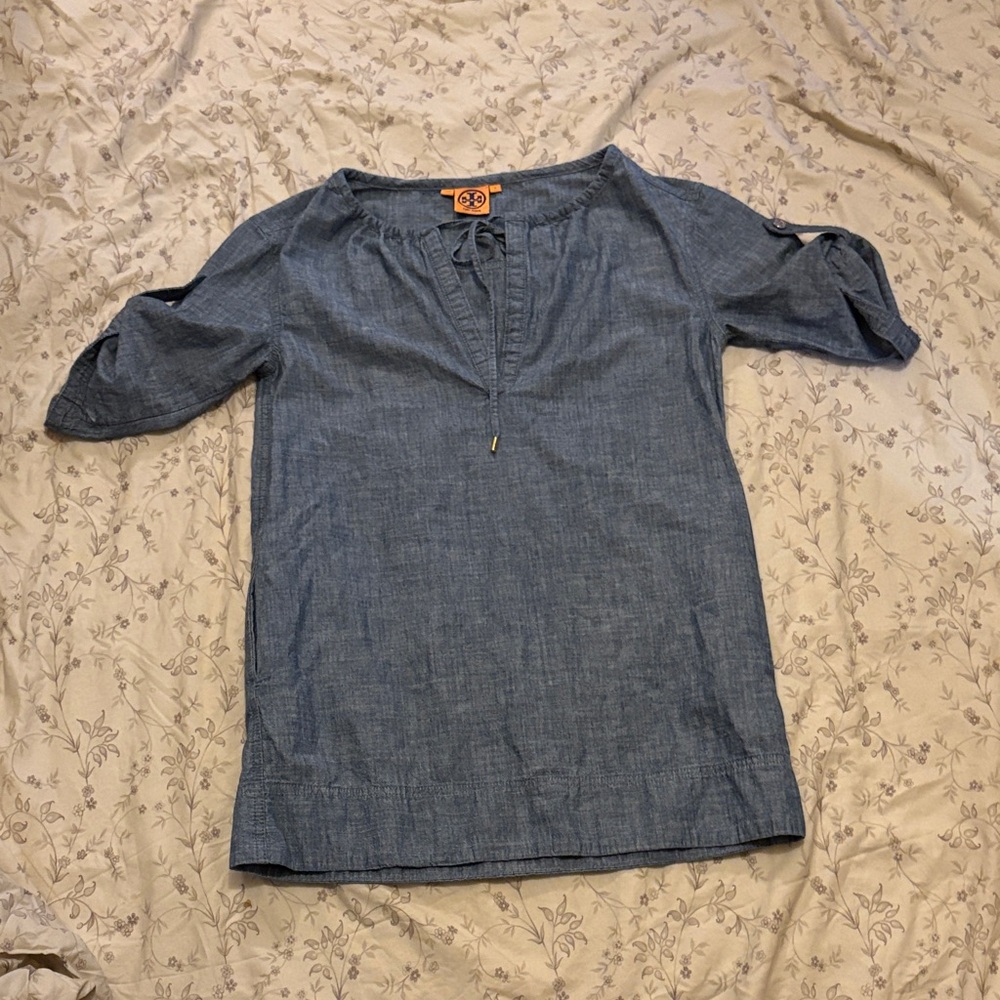 Tory Burch Lyot Chambray Tunic
